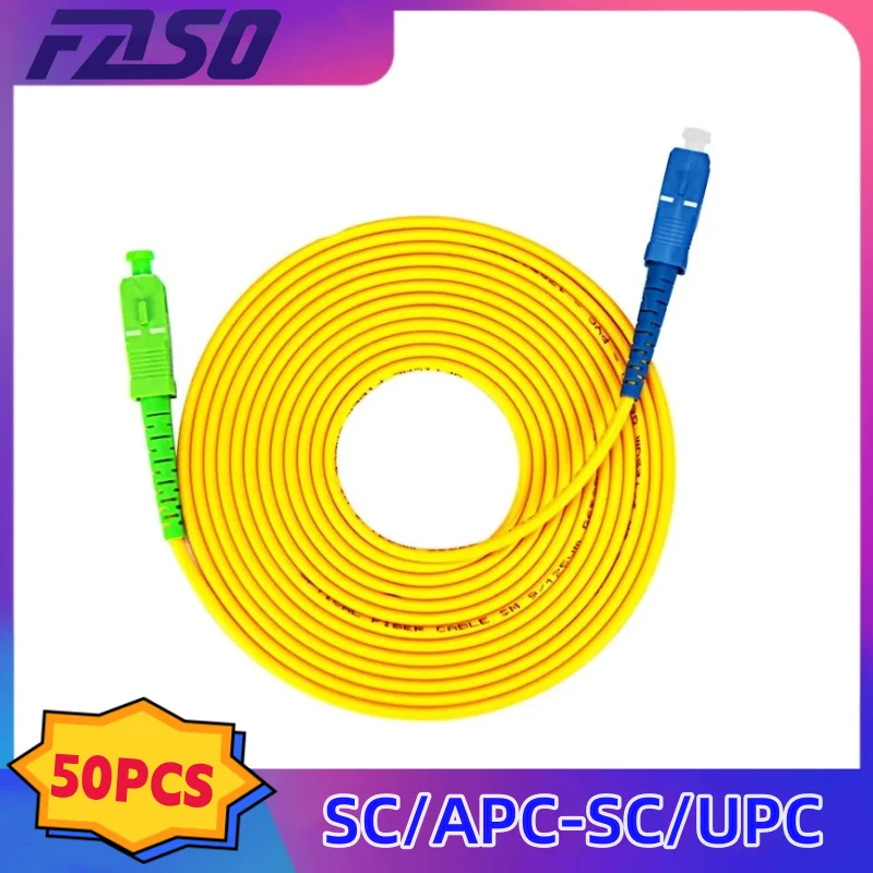 FASO 50PCS SCAPC-SCUPC 3.0mm   ڵ ̺   G652D   1m/2m/3m   ̺